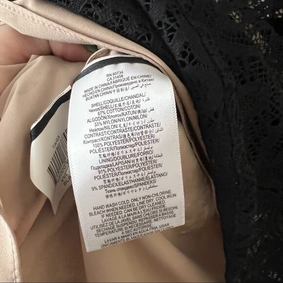 BCBGMaxazria Tara Black Lace Sleeveless Peplum Mini Dress - Picture 8 of 9